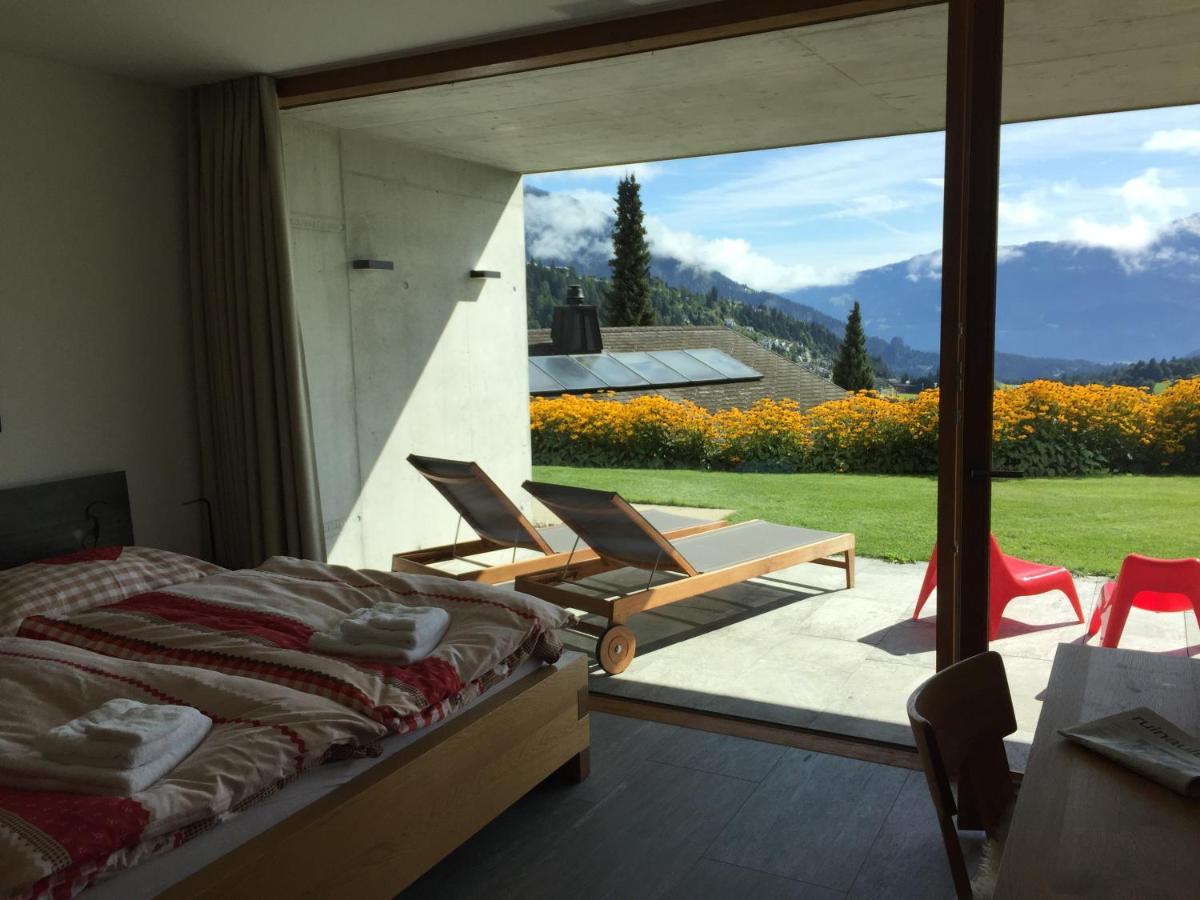 Casa Admisa, Spektakulaere Aussicht, Ski In And Out, Hochwertige Einrichtung, Valserstein Und Eiche Flims Dış mekan fotoğraf