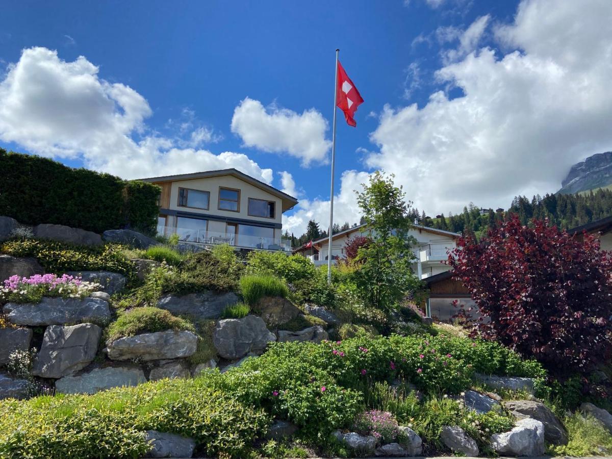 Casa Admisa, Spektakulaere Aussicht, Ski In And Out, Hochwertige Einrichtung, Valserstein Und Eiche Flims Dış mekan fotoğraf