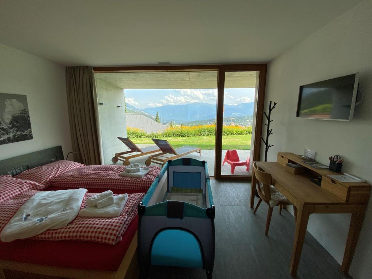 Casa Admisa, Spektakulaere Aussicht, Ski In And Out, Hochwertige Einrichtung, Valserstein Und Eiche Flims Dış mekan fotoğraf