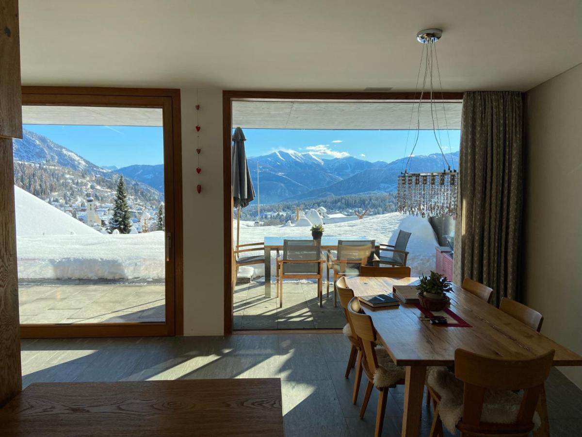Casa Admisa, Spektakulaere Aussicht, Ski In And Out, Hochwertige Einrichtung, Valserstein Und Eiche Flims Dış mekan fotoğraf