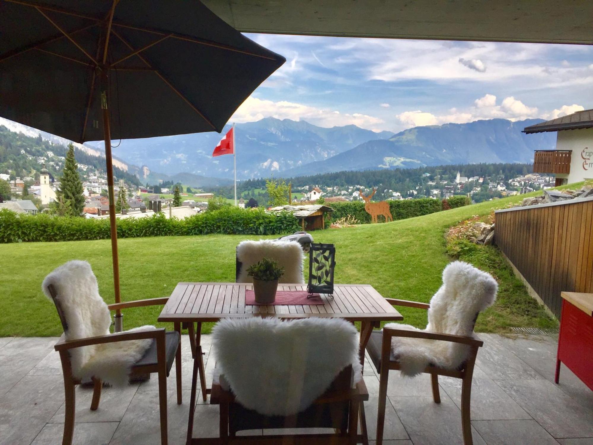 Casa Admisa, Spektakulaere Aussicht, Ski In And Out, Hochwertige Einrichtung, Valserstein Und Eiche Flims Dış mekan fotoğraf