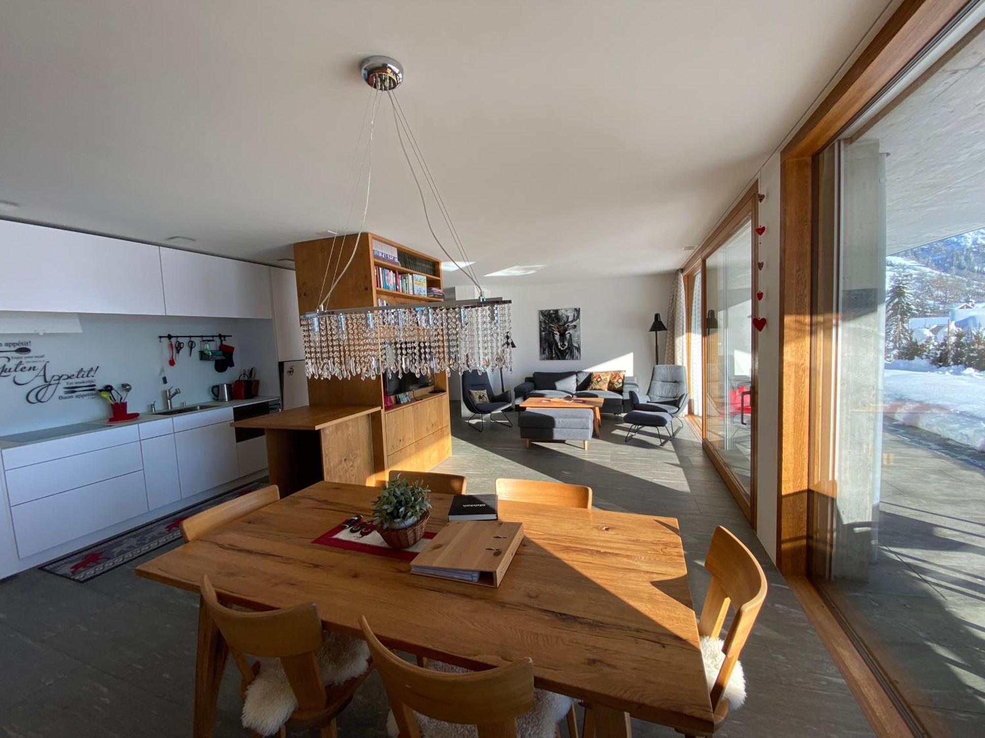 Casa Admisa, Spektakulaere Aussicht, Ski In And Out, Hochwertige Einrichtung, Valserstein Und Eiche Flims Dış mekan fotoğraf