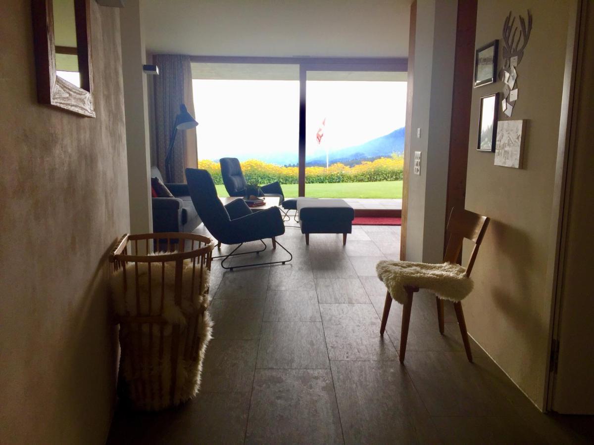 Casa Admisa, Spektakulaere Aussicht, Ski In And Out, Hochwertige Einrichtung, Valserstein Und Eiche Flims Dış mekan fotoğraf